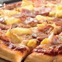 Hawaiian Pizza · Chunks of ham, sweet pineapple and provolone cheese.