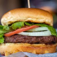 Black Sheep Burger · 1/2 lb hand-formed angus chuck patty with green leaf lettuce, tomato, onions and pickles
