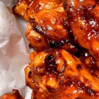 Chicken Wings Dinner · Plain, Buffalo, Sweet Chili, BBQ, Citrus Chipotle BBQ, Sriracha Glaze, served with a side