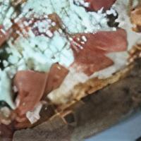 Achilles Pizza · Spinach, sun-dried tomatoes, tomatoes, feta cheese, tomato sauce and mozzarella cheese