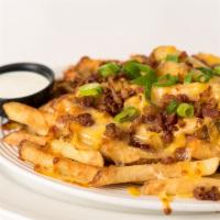 Jordan'S Cheese Fries · Gregg's French fries topped with cheese, bacon, and scallions.