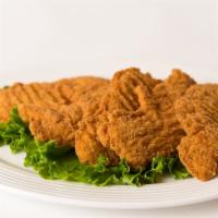 Chicken Tenders · Breaded tenderloins of chicken fried golden brown. Served with your choice of two side dishes.