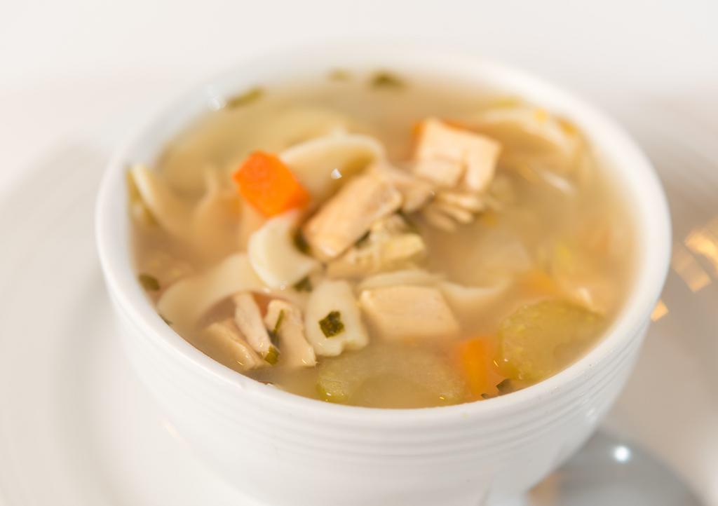 Quart Of Soup · Chicken noodle is available everyday.