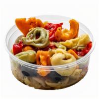 Tortellini Salad Small · A mixture of white and green tortellini pasta combined with a medley of fresh vegetables in ...