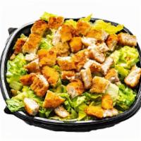 Chicken Cutlet Salad (Chef Salad Style) · Chopped Romaine tossed with breaded chicken cutlet and Ranch Dressing