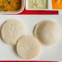 Idli Sambar (3 Pc) · Idli sambar is a delicious south Indian steamed rice cake that slightly fermented AND SERVED...