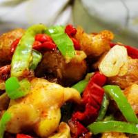 Spicy Fried Chicken · Green chili pepper, Red&Green bell pepper