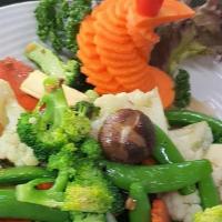 Sautéed Mixed Vegetables · Broccoli, carrot, mushroom, snowpeas, bok choy,onion with garlic sauce.