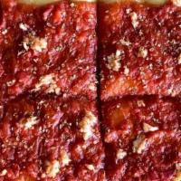 Large Marinara · Detroit sauce, garlic, oregano, and olive oil. NO CHEESE ON THIS PIZZA. Note: All added topp...