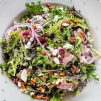 Park Salad · Gluten-free. spring mix, candied walnuts, feta cheese crumbles, dried cranberries, red onion...