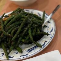 String Bean Sichuan Style · . Comes with a side of steamed white rice, no substitutions.