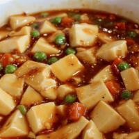 Ma Po Tofu (Spicy) · . Comes with a side of steamed white rice, no substitutions.