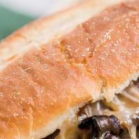 Perfect Philly Cheesesteak Sub With Mushroom · Fresh Philly meat with sautéed mushroom.