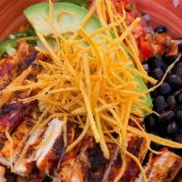 Spicy Bowl · NEW ITEM** Choice of Blackened Shrimp or Chicken, Cilantro Rice, Black Beans, Jalapenos, Pic...