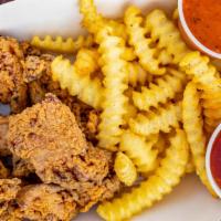 Jesus Nuggets · Cajun Brined Thigh nuggets, fried golden brown, get em tossed or with all your favorite dipp...