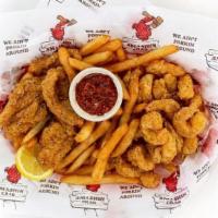 Combo Basket · Choose 2: Shrimp, Catfish Strips, Chicken, Cod