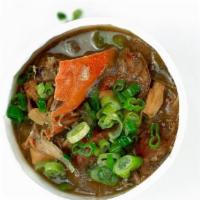 Gumbo · Blue Crab, smoked turkey, sausage and chicken with rice and green onion