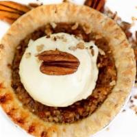 Pecan Pie A La Mode · A Southern US specialty, our mini pecan pie includes a filling made of eggs, butter and sugar