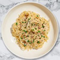 Garlic Butter Bliss Pasta (Spaghetti) · Italian classic spaghetti served with a golden garlic butter and olive oil sauce.