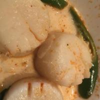 Tom Ka Shrimp  🌶 · Original Thai's spicy  shrimp and galanga-coconut soup. Mild spicy.