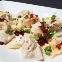 Canton Spicy Wonton (8Pcs) · Steamed wontons chicken fillings. Spicy Garlic sauce