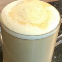 Café Latte  · Our medium roast espresso is aromatic & earthy taste steamed with 2% milk and light foam.