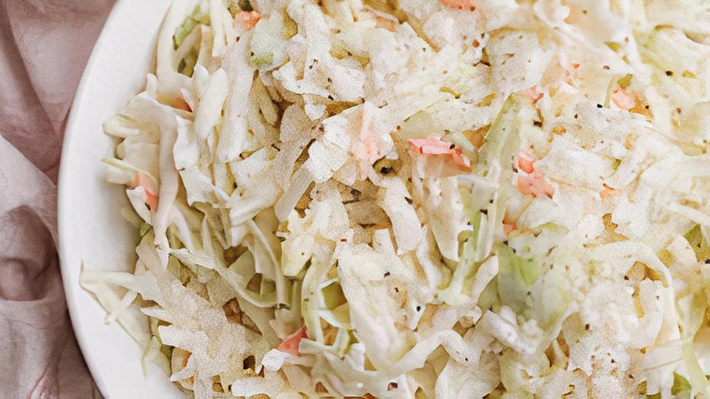 Coleslaw · Made with cabbage, carrots, and mayonnaise.