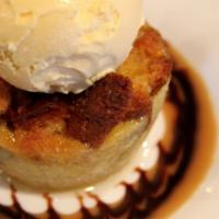Bread Pudding Á La Mode · Warm house-made bread pudding drizzled with caramel and chocolate sauce, topped with vanilla...
