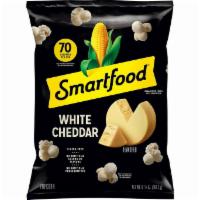 White Cheddar Popcorn · Fresh-tasting, light-textured, air-popped popcorn adorned with the smooth white cheddar chee...