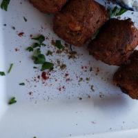 Chickpea Fritters (5) · Served with Tzatziki  sauce