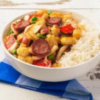 Low Country Boil · NEW BOWL! Sausage, shrimp, and crab in a signature Old Bay™ Butter Sauce, with jalapenos, co...