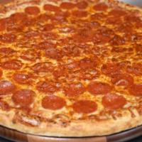 New Yorker Pizza · Double pepperoni, double cheese and tomato sauce.