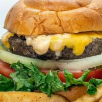 Gonzoburger · Lettuce onion, tomato, pickles, Gonzo sauce, American. Sub onion rings or sweet potato fries...