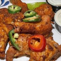 Mexican Chile Wings · smoked chipotle rub | cilantro | ranch or blue cheese