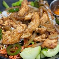 Vs Ginger Chicken · VERMICELLI SALAD BOWL — GREEN LEAF LETTUCE, CUCUMBERS, PICKLED CARROTS, ROASTED PEANUTS TOPP...