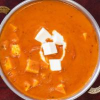 Paneer Makhani · Cubes of homemade cottage cheese cooked in tomato & cream sauce.