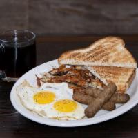 Egg Platter · 2 eggs, choice of meat, shredded home fries and toast