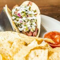 Brisket Tacos (2) · 2 tacos with house salsa and cilantro crema