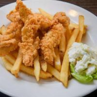 Chicken Tender Platter · served with french fries and cole slaw