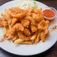 Fried Shrimp Platter · served with french fries and cole slaw