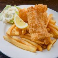 Fish N Chips · served with french fries and cole slaw