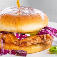 Buffalo Ranch · Battered chicken breast , smothered in franks red hot sauce, buttermil ranch, red cabbage to...