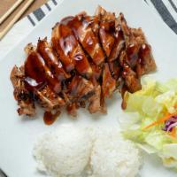 Chicken Teriyaki · Comes with Rice and Salad
