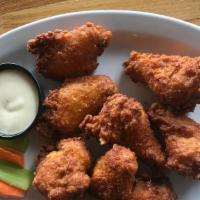 Hot Wings · 8 pieces chicken wings with choice of buffalo, ranch or BBQ
