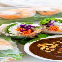 Grilled Shrimp Fresh Spring Roll (2 Pieces) · Vermicelli, lettuce, mint, cucumber, and fried shallot wrapped in rice paper. Served with ho...