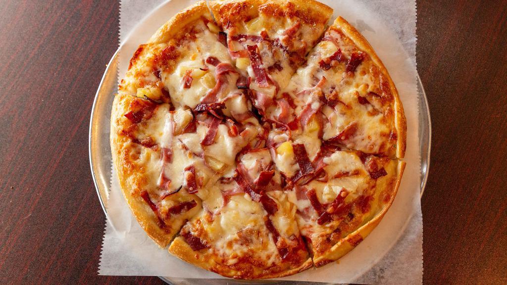 Hawaiian Pizza · Ham, bacon and pineapple.