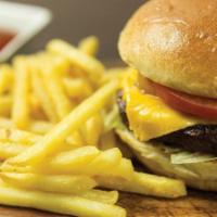 Anthony Salerno-Fat Tony · Double burger,lettuce,tomato,red onion,and pickle&side of fries