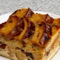 Traditional Bread Pudding · Sliced sweet cinnamon-raisin bread drenched in a rich egg custard and baked to perfection.

...