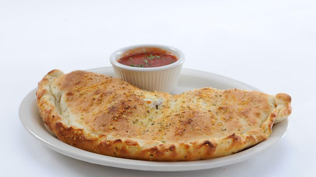 Individual Cyo Calzone · Start with mozzarella and ricotta cheese and then choose up to 4 toppings for free to personalize your calzone