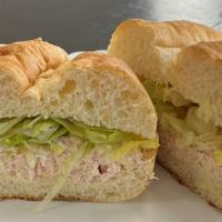 Tuna Sandwich · Made with Tuna, Mayo, Lettuce, Salt, and Pepper.